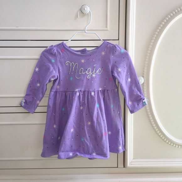 Gymboree Magic Sparkles Purple Knit Dress - Picture 1 of 1